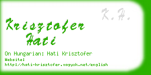 krisztofer hati business card